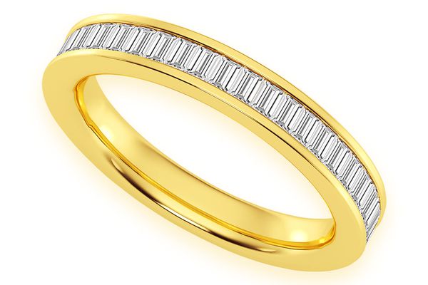 Baguette Channel Diamond Ring 14k Solid Gold 0.85ctw