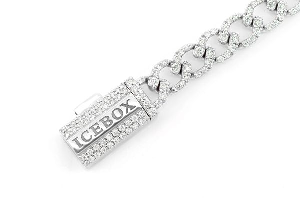 6MM Elongated Miami Cuban Diamond Bracelet 14k Solid Gold 3.75ctw