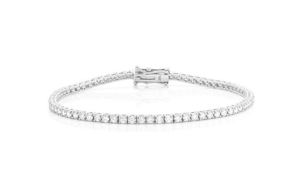 4pt Prong Set Diamond Tennis Bracelet 14k Solid Gold 3.75ctw