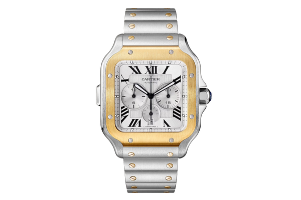 Cartier - Santos Chronograph - W2sa0008 - Yellow Gold & Steel (rb649)