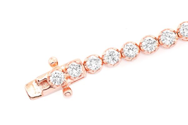 8pt Crown Set Diamond Bracelet 14k Solid Gold 4.00ctw