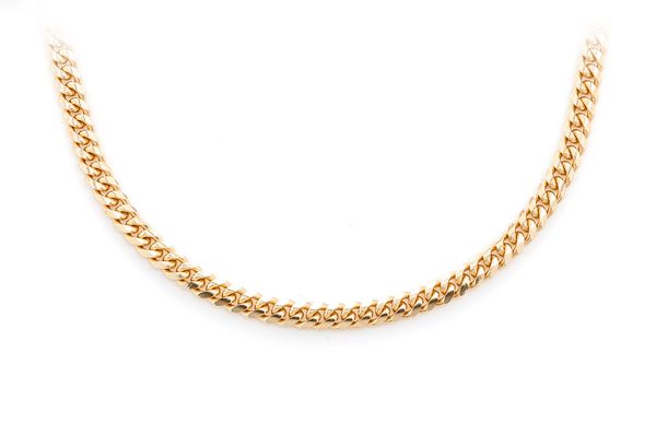 3.5MM Miami Cuban 14k Solid Gold Chain