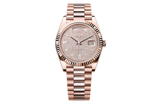 Rolex - Day-Date 40 - 228235 - Rose Gold Pave Diamond Dial (rb2027)