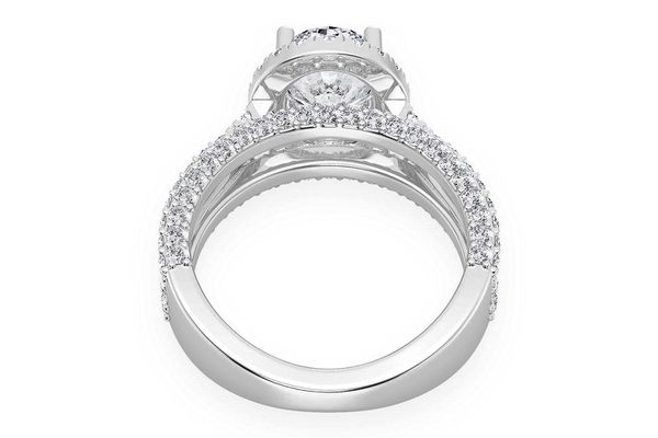 Triplex - 2.00ct Oval Solitaire - Diamond Engagement Ring - All Natural