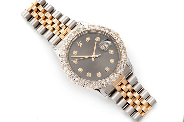 Rolex Datejust 36MM 18k Yellow Gold & Steel (16233) - 3.50ctw Diamond Bezel