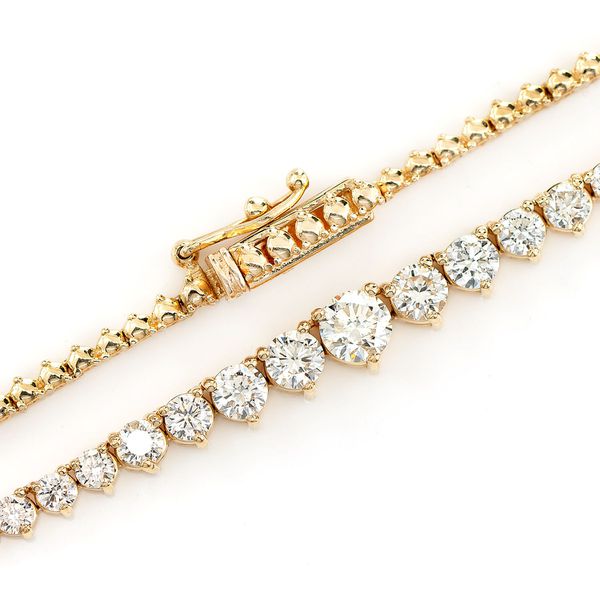 Graduated Diamond Riviera Necklace 14k Solid Gold 3.00ctw