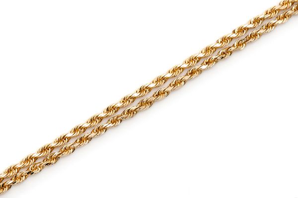 1.5MM Rope 14k Solid Gold Chain