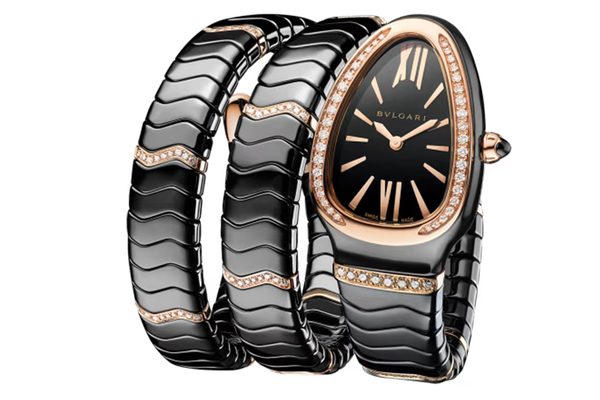 Bulgari - Serpenti Spiga - 103199 - Rose Gold & Ceramic (mb622)