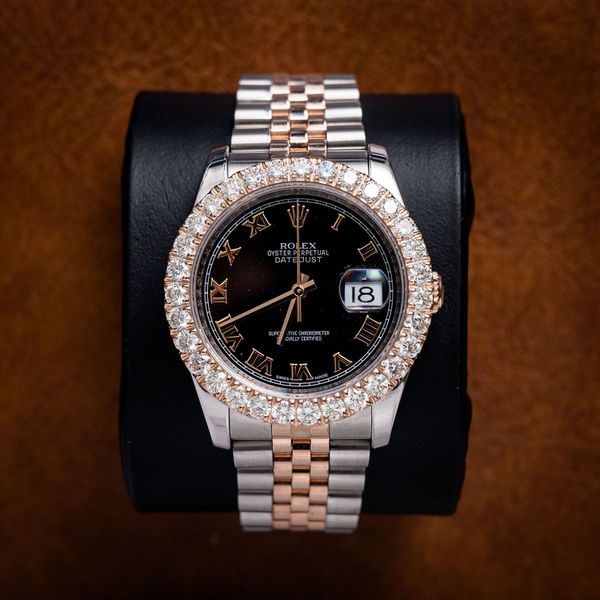 Rolex - Datejust 36 - Rose Gold & Steel (mb1621) - Custom Bezel