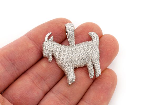 diamond goat pendant