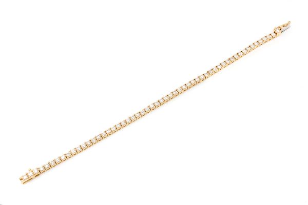 10pt Prong Set Diamond Tennis Bracelet 14k Solid Gold 4.50ctw