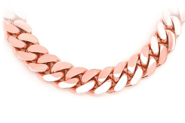 18MM Miami Cuban 14k Solid Gold Chain