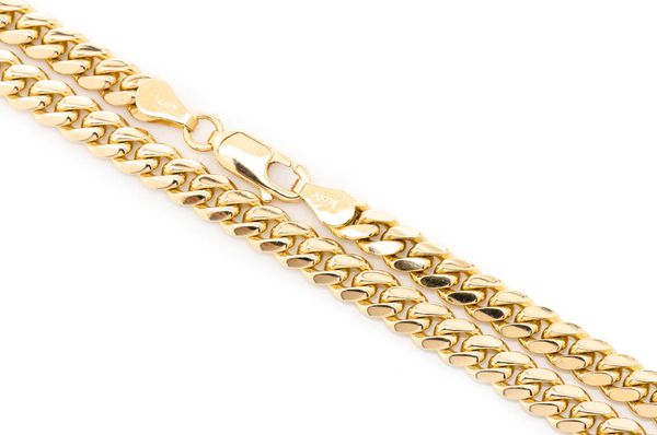 6MM Miami Cuban 14k Solid Gold Chain