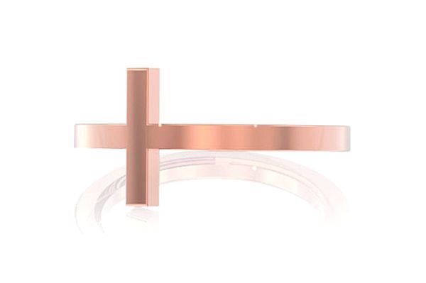 Cross Ring 14k Solid Gold