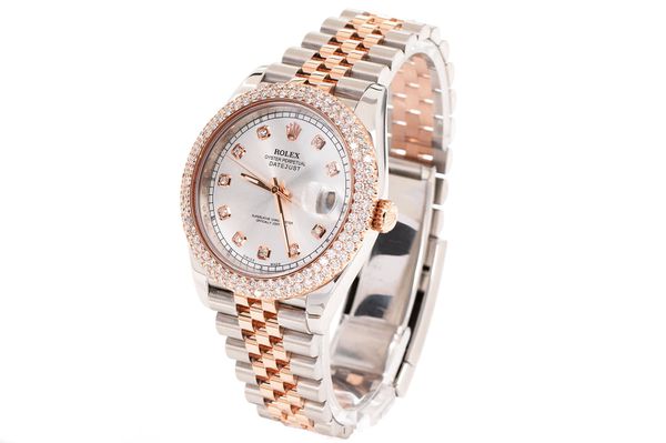 Rolex - Datejust - 126331 - Steel & Rose Gold - Custom Diamond Bezel & Dial - (500-06091)