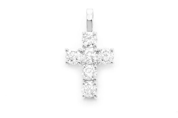 Icebox - Large Rocks Cross Pendant 14K