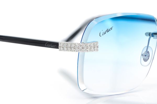 Cartier Glasses Iced Out Diamonds Rimless - 2.00ctw - White Gold