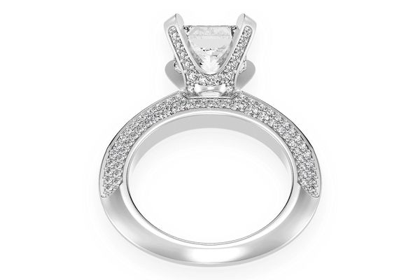 Kifey - 2.00ct Princess Cut Solitaire - Knife Edge - Diamond Engagement Ring - All Natural