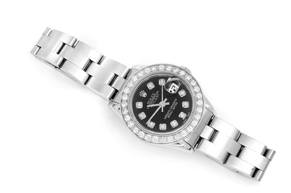 Rolex Datejust 26MM Steel (69190) - 1.25ctw Diamond Bezel