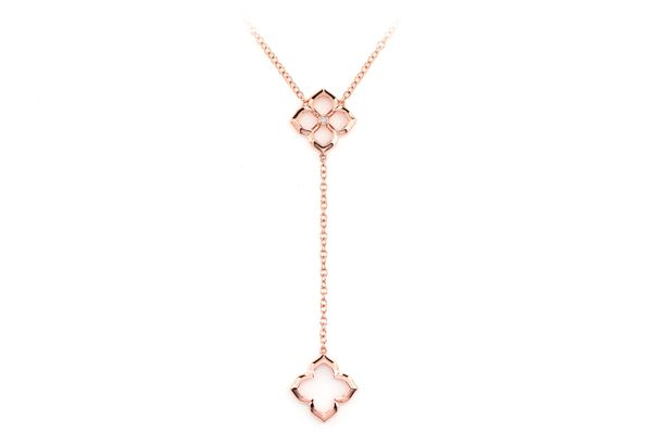 Open Clover Necklace 14k   .01ctw