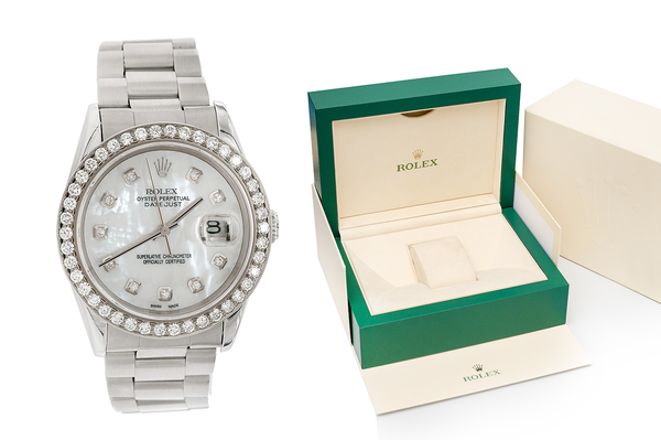 Rolex Datejust 36MM Steel (16200) - 2.00ctw Diamond Bezel