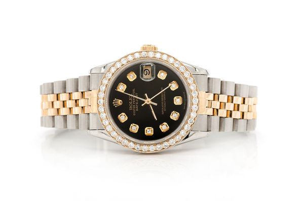 Rolex Datejust 31MM 18k Yellow Gold & Steel (68273) - 1.25ctw Diamond Bezel