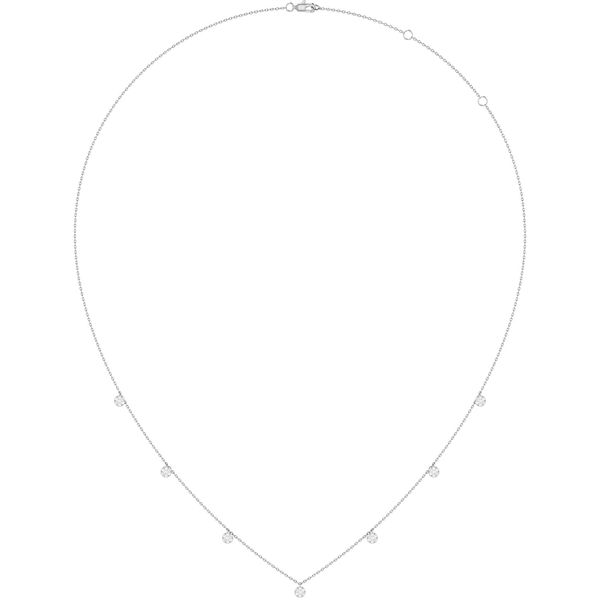 Round Disc Necklace 14k   0.20ctw