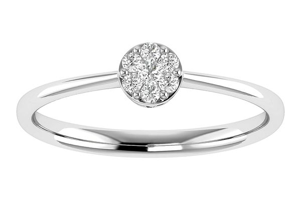 Round Cluster Diamond Ring 14k   