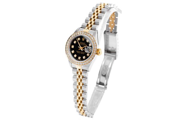 Rolex - Datejust 26 - 69173 - Steel & Gold - Custom Diamond Bezel & Dial - (500-06239)