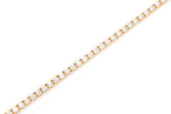 4pt Prong Set Diamond Tennis Bracelet 14k Solid Gold 3.75ctw