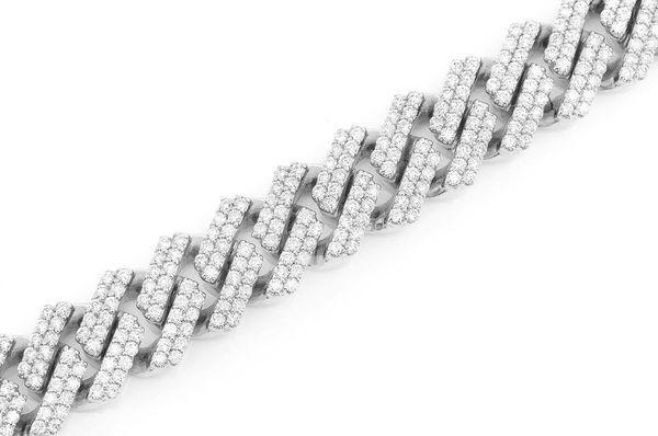 11MM Raised Cuban Link Bracelet 14k   8.50ctw