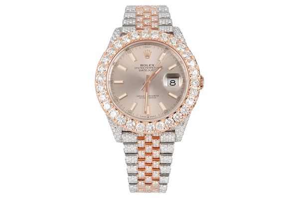 Rolex - Datejust 41 - 126331 - Steel & Rose Gold - Custom Iced Out - (500-06074)