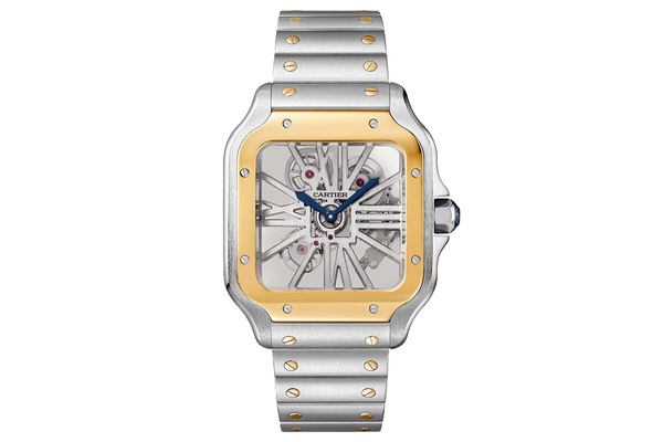 Cartier - Santos Skeleton - Whsa0019 - Yellow Gold & Steel (rb664)