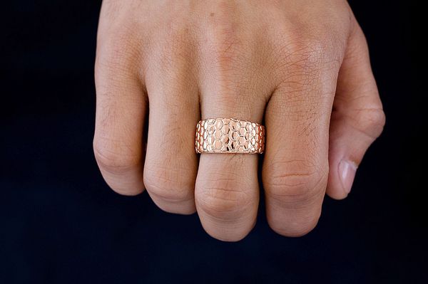 Honeycomb Ring 14k Solid Gold