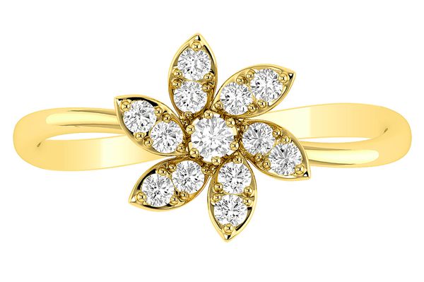 Diamond Flower Ring 14k   