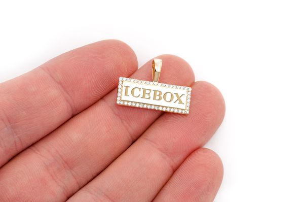 Icebox Diamond Pendant 14k Solid Gold 0.25ctw