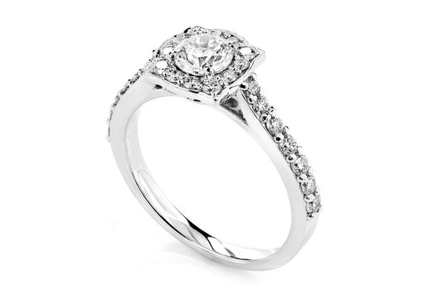 1.00ctw Double Layer Under Heart - Diamond Engagement Ring - All Natural 