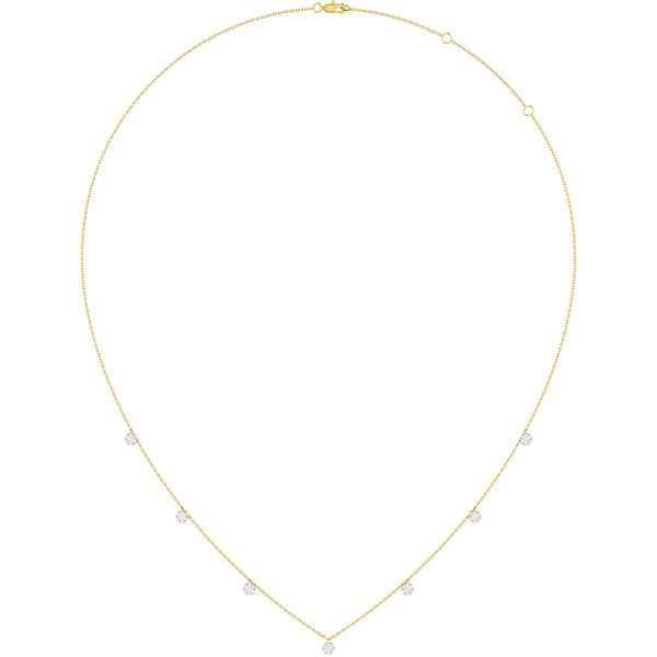 Round Disc Necklace 14k   0.20ctw