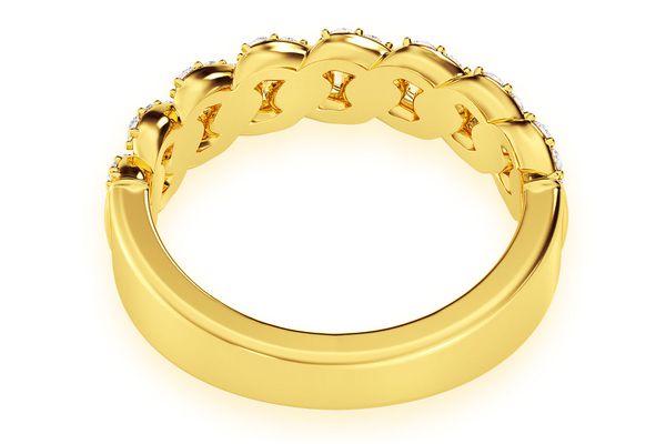 Cuban Diamond Ring 14k Solid Gold 0.55ctw