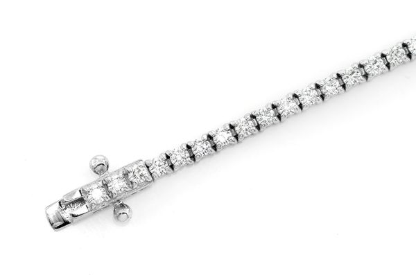 2pt Prong Set Diamond Tennis Bracelet 14k Solid Gold 2.00ctw