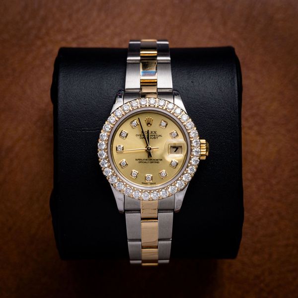 Rolex Datejust 26 Two Tone Custom Diamond Bezel My2004 - Nc