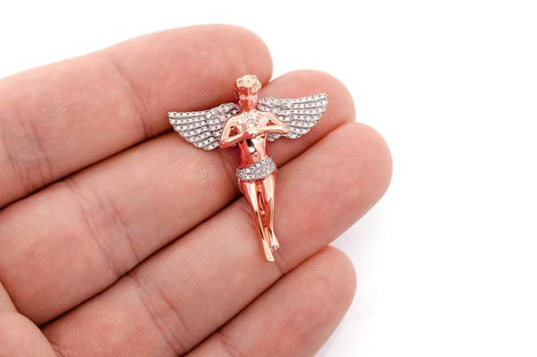 Angel Diamond Pendant 14k Solid Gold .50ctw