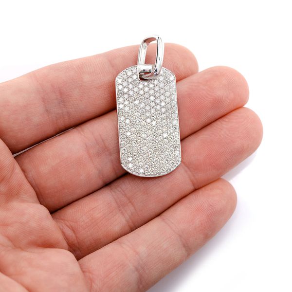 Dog Tag Pendant 14k   