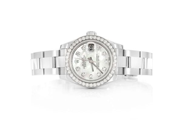 Rolex Datejust 26MM Steel (179174) - 0.75ctw Diamond Bezel