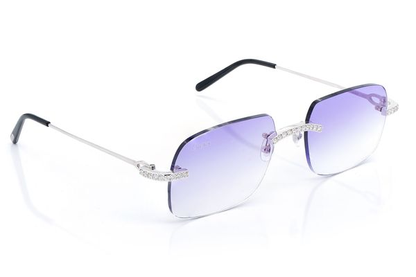 Cartier Glasses Iced Out Diamond Rimless - 2.50ctw - White Gold