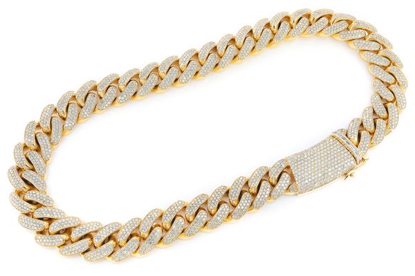 Icebox 24MM Miami Cuban Link Diamond Necklace 14k Solid Gold 71.75ctw