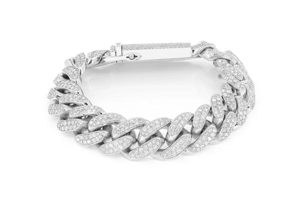 18MM Miami Cuban Diamond Bracelet 14k Solid Gold 14.25ctw