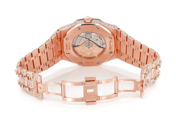 Audemars Piguet Royal Oak 41MM 18k Rose Gold - Fully Iced Out