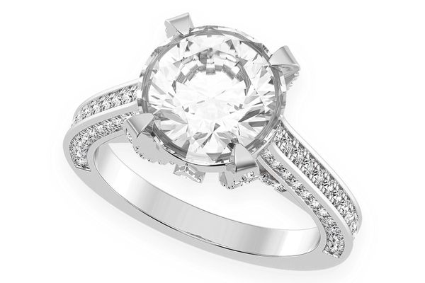 Chant - 3.00ct Round Solitaire - Diamond Engagement Ring - All Natural