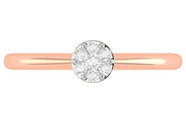 Round Cluster Diamond Ring 14k   